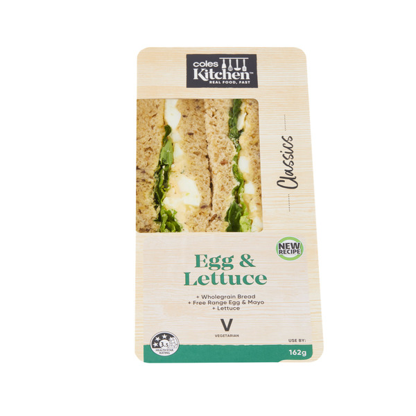 Buy Coles Kitchen Egg & Lettuce Sandwich 162g | Coles