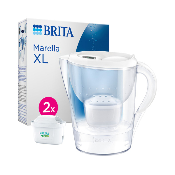 empezar Modernizar Sinceridad Buy Brita Water Filter Jug Starter Pack Marella XL White 3.5L 1 each | Coles