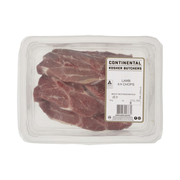 Buy Continental Kosher Butchers Lamb Forequarter Chops Approx 500g Pack Coles 7831