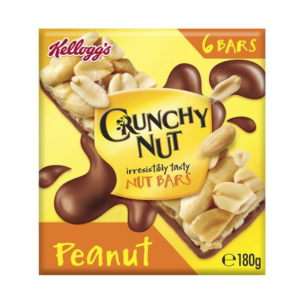 Kellogg's Peanut Crunchy Nut Bars 6 pack