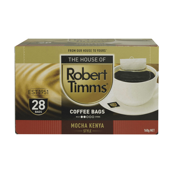 Robert Timms Mocha Kenya Style Coffee Bags 160g