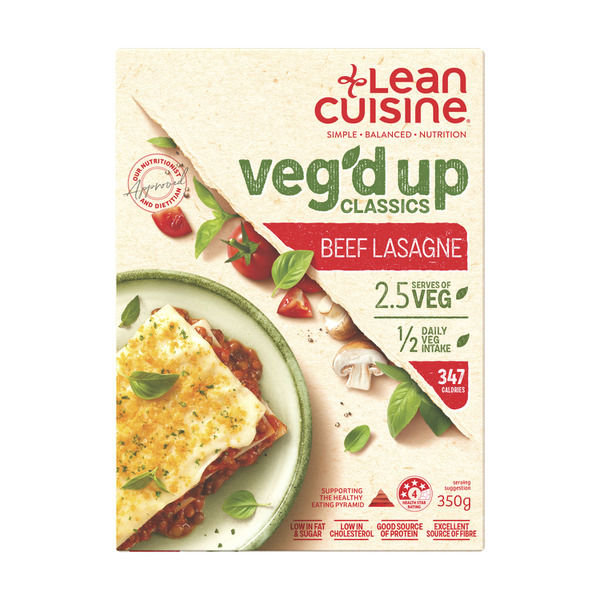 Buy Lean Cuisine Veg'D Up Beef Lasagne 350g | Coles