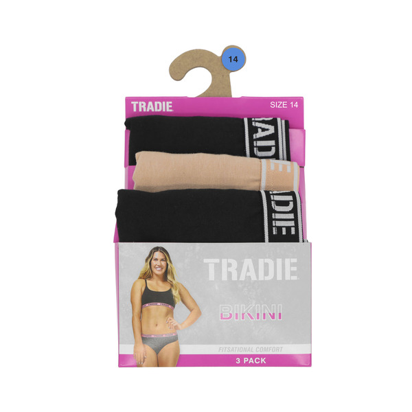 Buy Tradie Lady Diamond Aussie Fit Bikini Size 14/16 3 pack