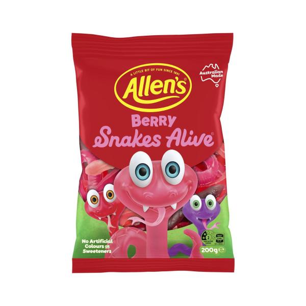 Allen's Lollies Berry Snakes Alive