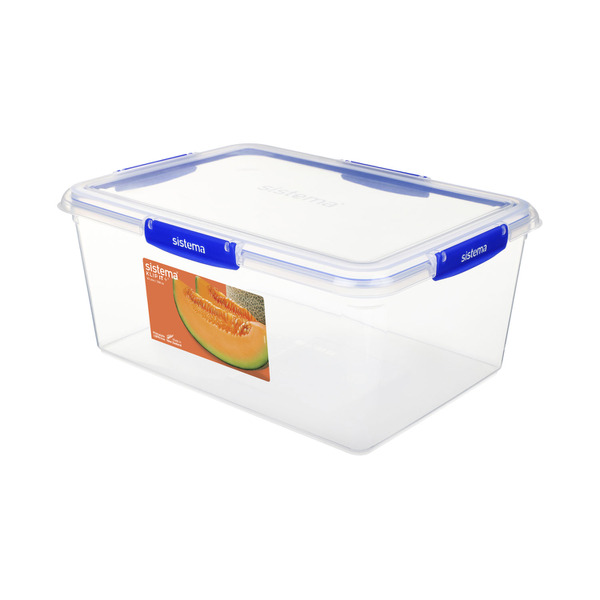 Sistema Klip It Food Storage Containers | 1 L | Stackable, Nestable & Airtight Fridge/Freezer Food Boxes with Lid | BPA-Free Plastic | Assorted