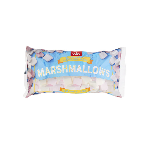 Buy Coles Pink & White Marshmallow Cubes 800g Coles