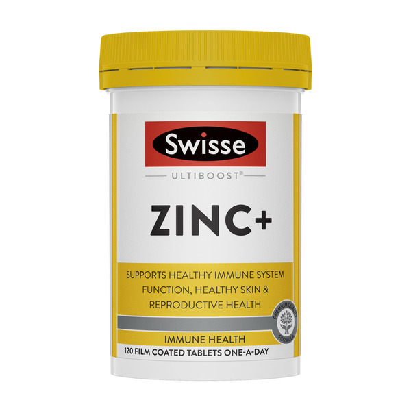 Swisse Ultiboost Zinc+ Contains Zinc For Immune System Health Support