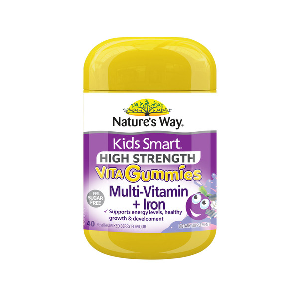 Natures Way High Strength Kids Gummies Multi + Iron