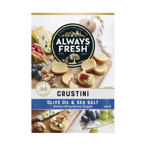 Always Fresh Olive Oil & Sea Salt Crustini Bruschetta Toasts