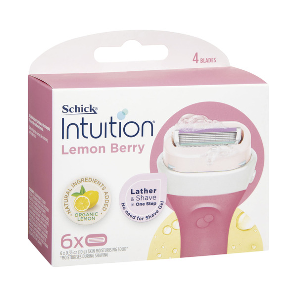 Schick Intuition Lemon Berry Refill Blades 6 pack