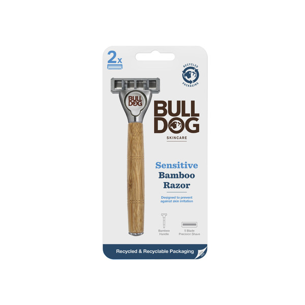 Bulldog Razor Kit Sensitive Bamboo + 2 Blades
