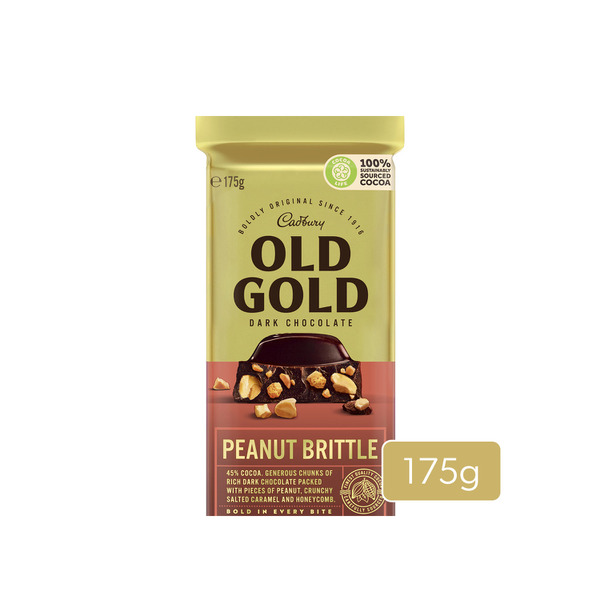 Old Gold Peanut Brittle Dark Chocolate Block