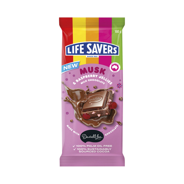 Darrel Lea Life Savers Musk & Raspberry Block