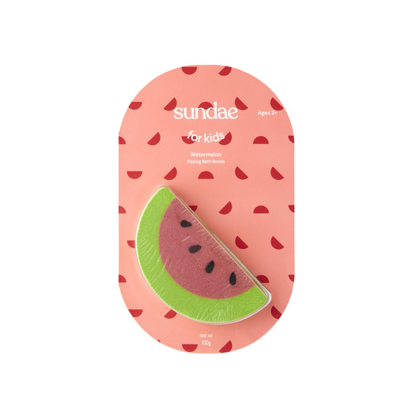 Sundae For Kids Fizzing Bath Bomb Watermelon