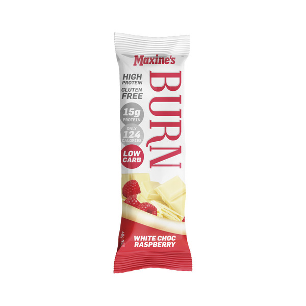 Maxines White Chocolate Raspberry Burn Bar