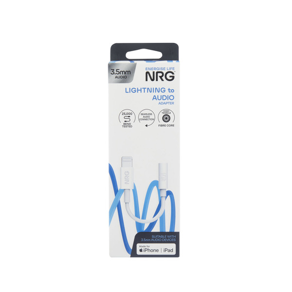 NRG Lightning To 3.5Mm Audio Adapter 1 each