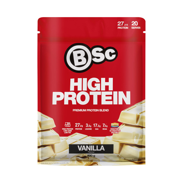 Buy Bsc Bodyscience High Protein Powder Vanilla 800g Coles