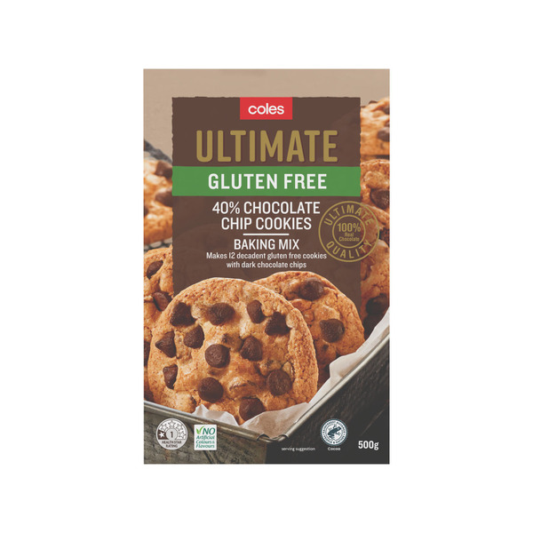 Buy Coles Ultimate Gluten Free 40% Chocolate Chip Cookie Mix 500g | Coles