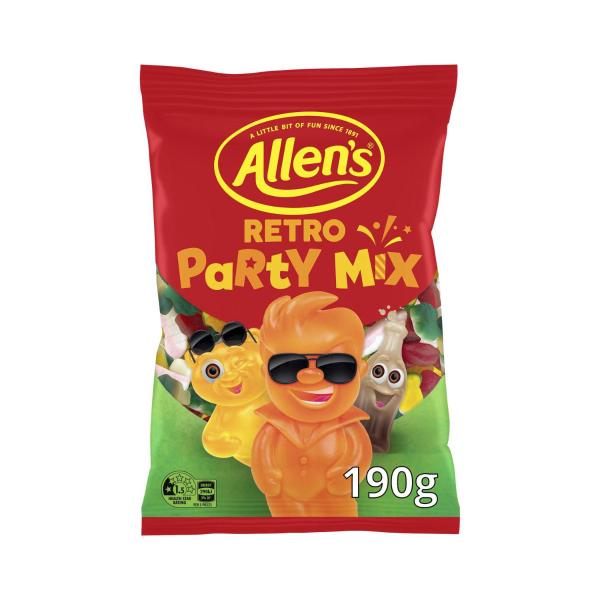 Allen's Lollies Retro Party Mix Lolly Bag 190g