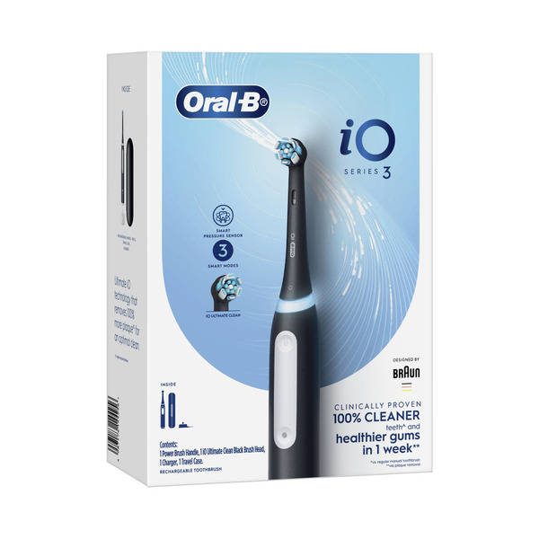 Oral B Io 3 Matte Black +1 Ultimate Clean Electric Toothbrush