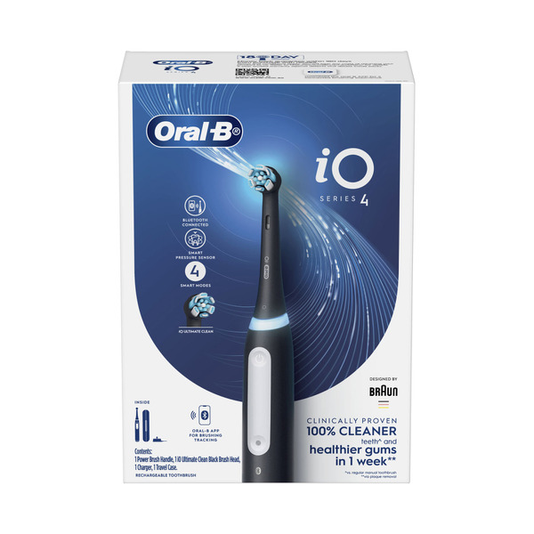 Buy Oral B Io 4 Matte Black +1 Ultimate Back Ele ...