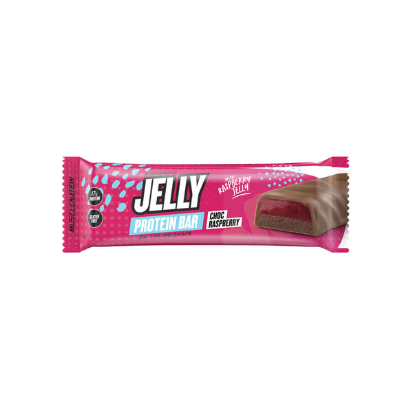 Buy Muscle Nation Jelly Protein Bar Raspberry 40g Coles