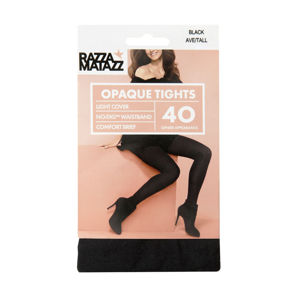 Razzamatazz Elastane Opaque Tights Black 40 Denier Average-Talls