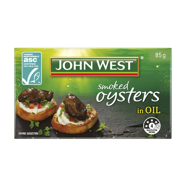 Calories in John West Smoked Oysters In Oil