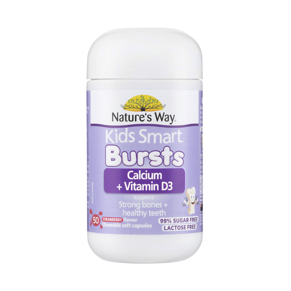 Nature's Way Kids Smart Calcium + Vitamin D3 Burstlets | 50 pack