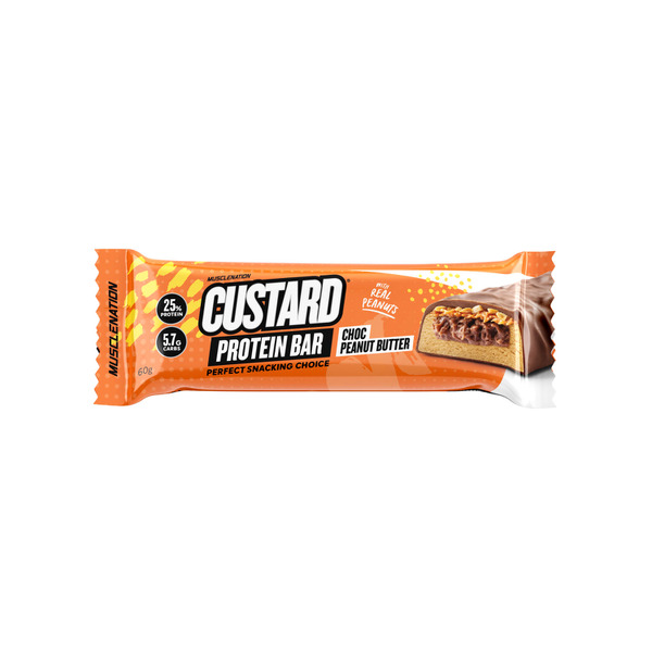 Muscle Nation Custard Protein Bar Choc Peanut Butter 60g