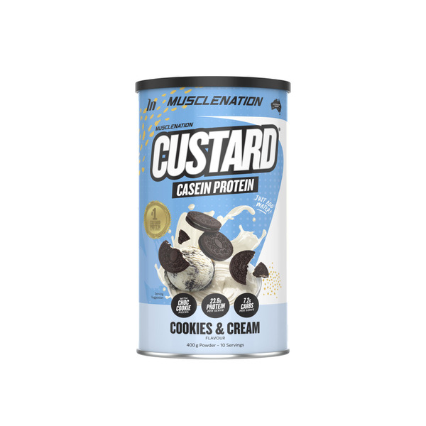 Muscle Nation Custard Casein Protein Powder Cookies & Cream