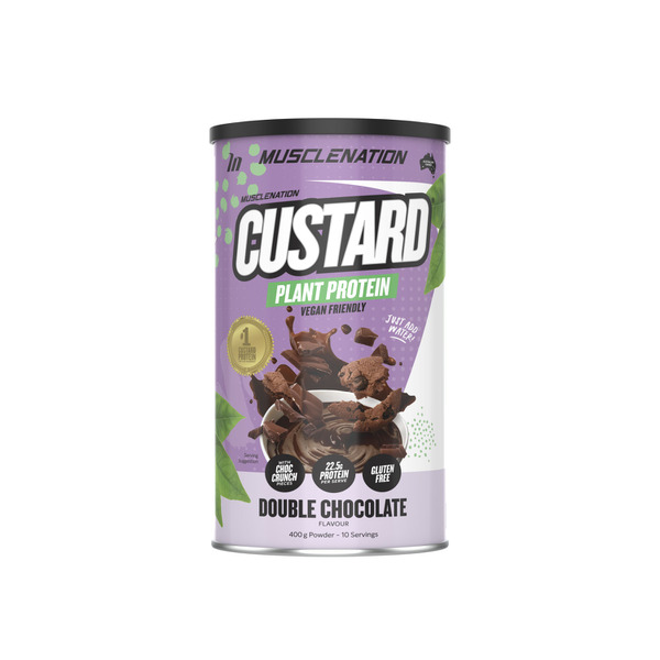 Muscle Nation Custard Plant Protein Powder Double Chocolate 400g