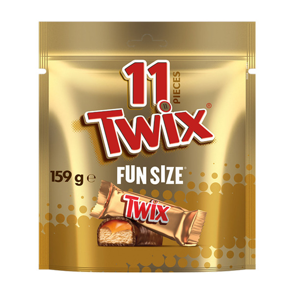 Twix Milk Chocolate Caramel Biscuit Party Share Bag 11 Pieces