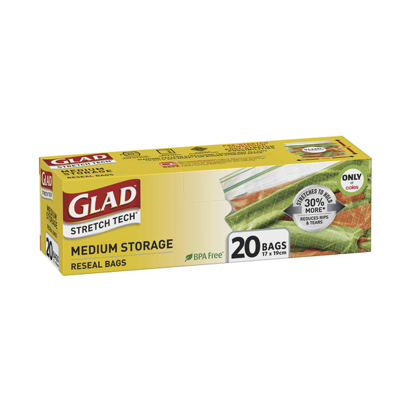 Buy Glad Stretch Tech Storage Bags Medium 20 pack