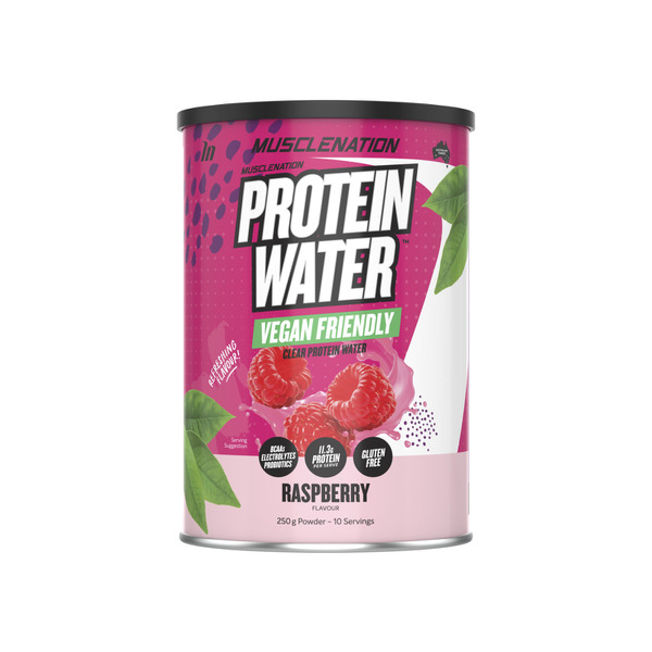 Muscle Nation Plant Protein Water Powder Raspberry