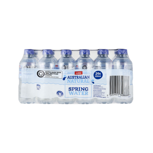 Coles Natural Spring Water 350mL | 24 pack