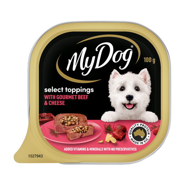 My Dog Adult Wet Dog Food Gourmet Premium Beef With Cheese Select Toppings