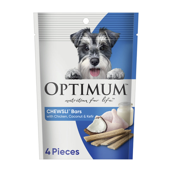 Optimum Dog Treat Muesli Bars With Chicken Coconut & Kefir Digestion