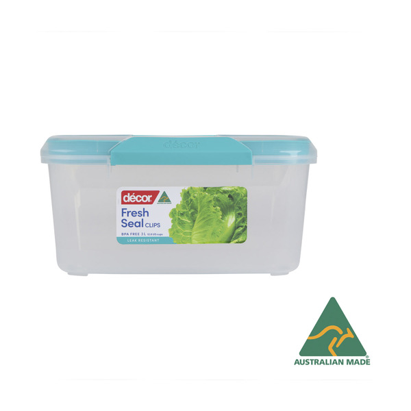 Decor Fresh Seal Clips Oblong Container 3L