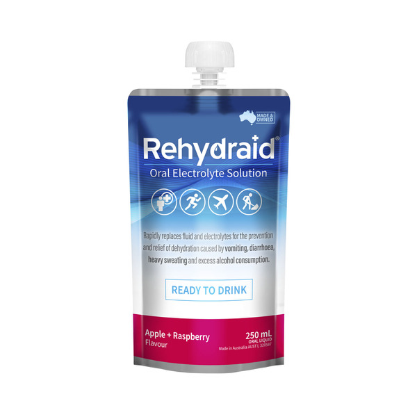 Rehydraid Ready To Drink Apple & Raspberry 250mL