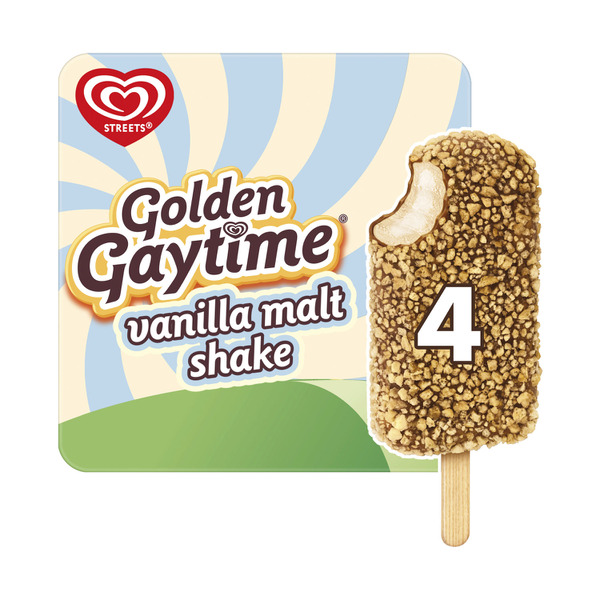 Streets Golden Gaytime Vanilla Malt Shake 4 Pack