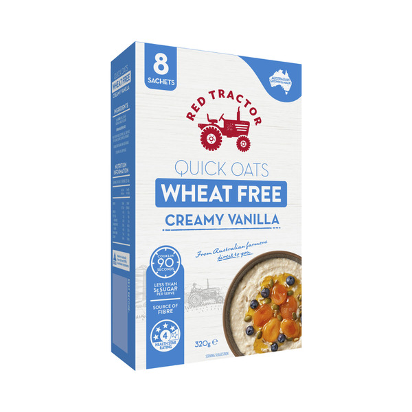 Red Tractor Wheat Free Oat Sachets Creamy Vanilla 8x40g