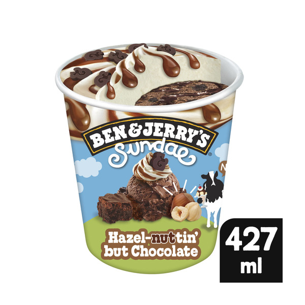 Ben & Jerrys Ice Cream Hazelnut In Chocolate Sundae