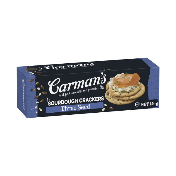 Carmans Sourdough Crackers Three Seed