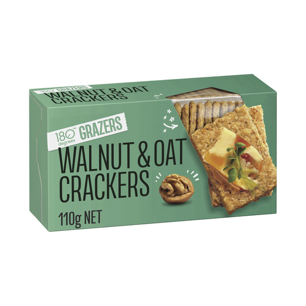 Buy 180 Degrees Grazers Crackers Walnut & Oat 110g | Coles