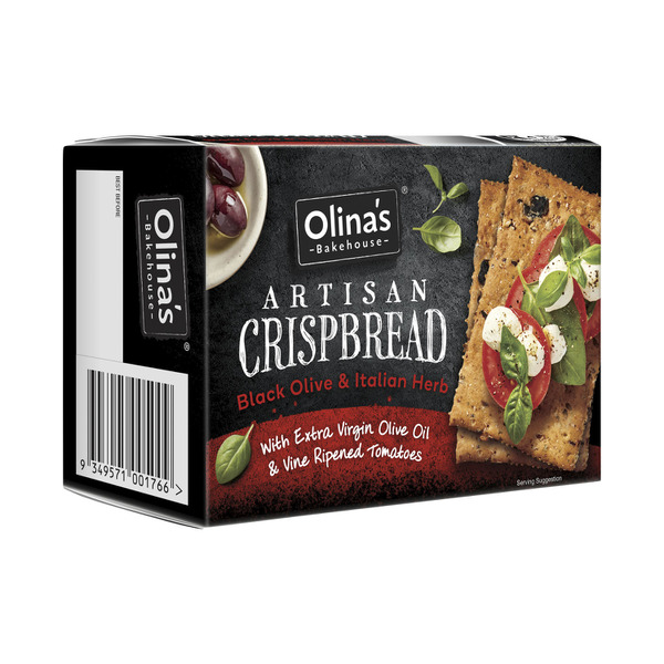 Olinas Artisan Crispbread:Olive & Italian Herbs