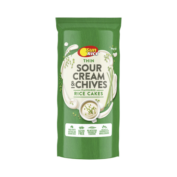 Sunrice Flavoured Rice Cakes Sour Cream & Chives