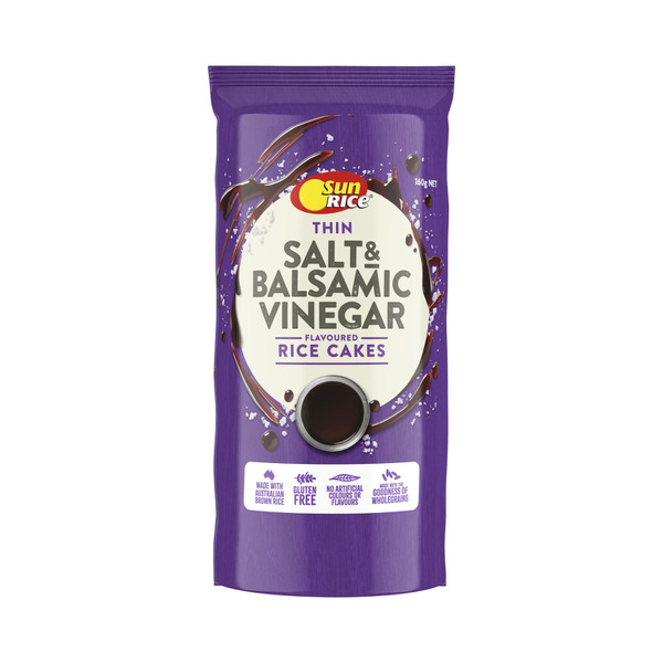 Sunrice Flavoured Rice Cakes Salt & Balsamic Vinegar