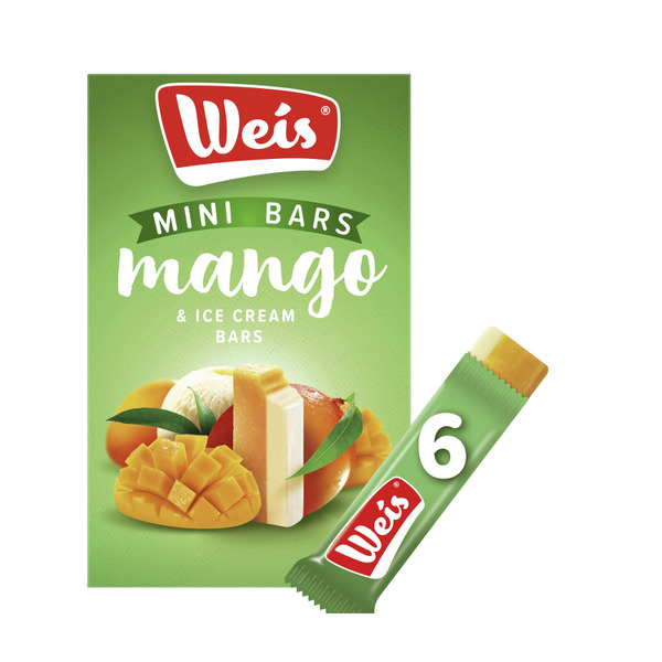 Calories in Weis Ice Cream Mini Bars Mango 6 Pack