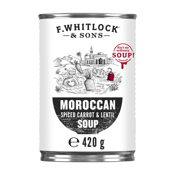 Whitlocks Soup Moroccan Spiced Carrot & Lentil Vegetable Soup | 420g